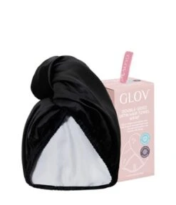 GLOV Hair Wrap Satin Black Serviette De Bain