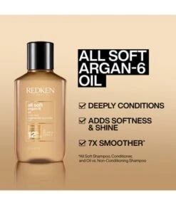 Redken All Soft Argan-6 Huile Cheveux -Soins Capillaires Boutique 884486452993 pack fr