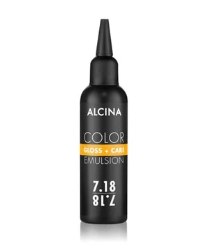 ALCINA Color Gloss+Care Emulsion 7.18 Mittelblond-Asch-Silber Coloration Temporaire 3 ALCINA Color Gloss+Care Emulsion 7.18 Mittelblond-Asch-Silber Coloration Temporaire