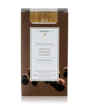 KORRES Argain Oil Advanced Hair Colour Light Blonde 8.0 Coloration Cheveux 3 KORRES Argain Oil Advanced Hair Colour Light Blonde 8.0 Coloration Cheveux
