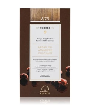 KORRES Argain Oil Advanced Hair Colouring / Golden Caramel 8.73 Coloration Cheveux 3 KORRES Argain Oil Advanced Hair Colouring / Golden Caramel 8.73 Coloration Cheveux