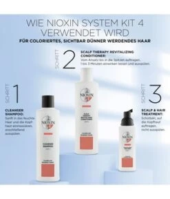 Nioxin System 4 Coloriertes Haar - Sichtbar Dünner Werdendes Haar Coffret Soin Cheveux -Soins Capillaires Boutique nioxin system 4 coloriertes haar sichtbar duenner werdendes haar haarpflegeset 1 stk 3614227273092 visual2